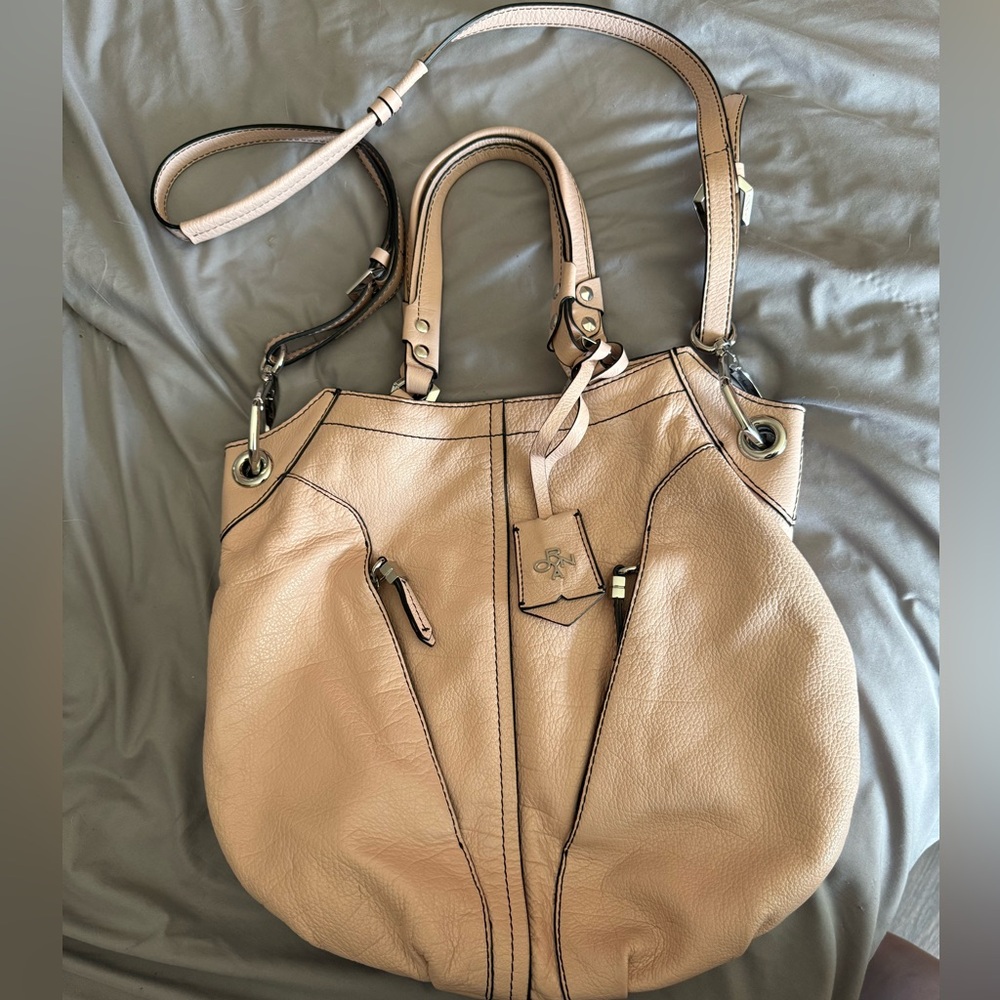 orYANY Pink Leather Shoulder Bag